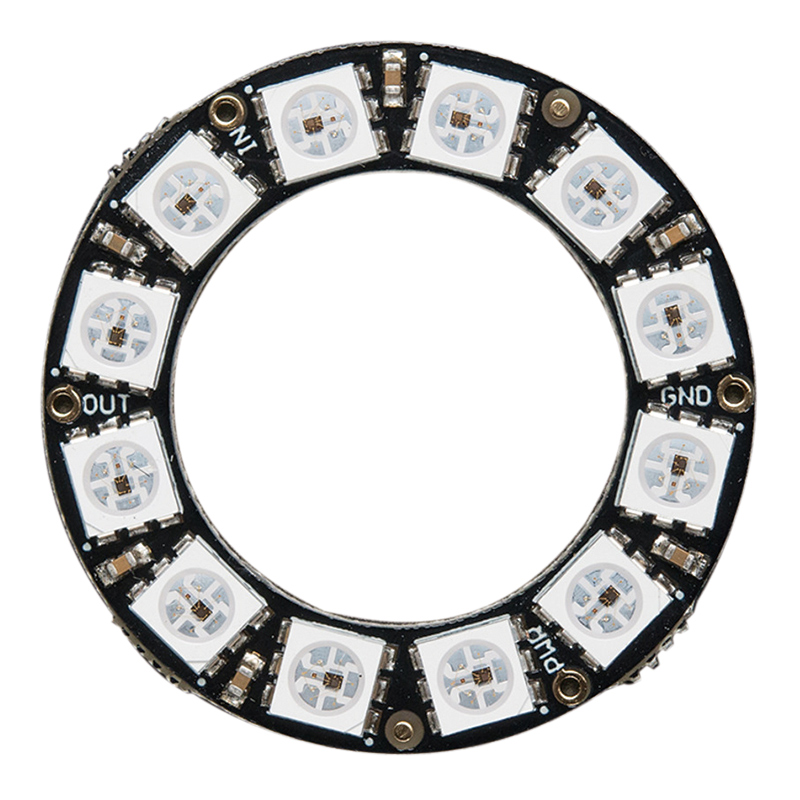 Neopixel Ring-WS2812 12X5050 RGB LED Built-in Full Color Driver Light